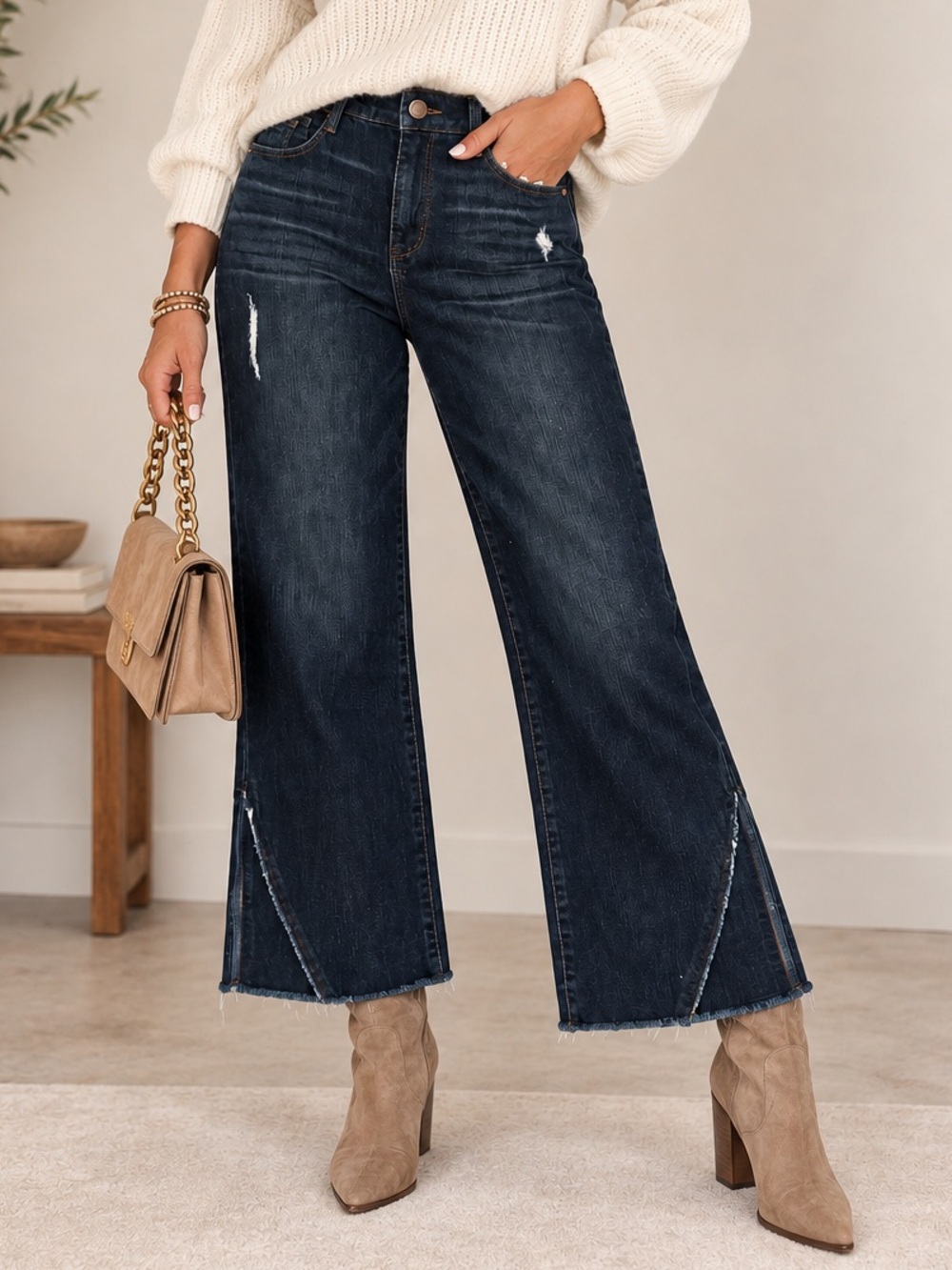 Wit & Wisdom ‘Ab’Solution Luxe Touch High-Rise Cropped Flare Jeans – Indigo